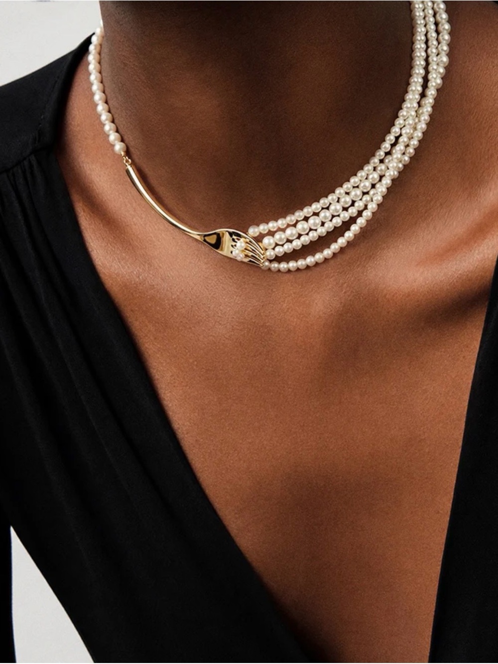 New Gold plated S925 Sterling Silver White pearl necklace - Picture 7 of 7
